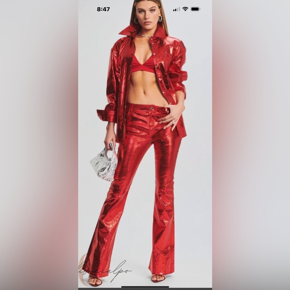 Retrofete lynx leather pants/new mercury leather shirt ❤️SET❤️ - Picture 2 of 16
